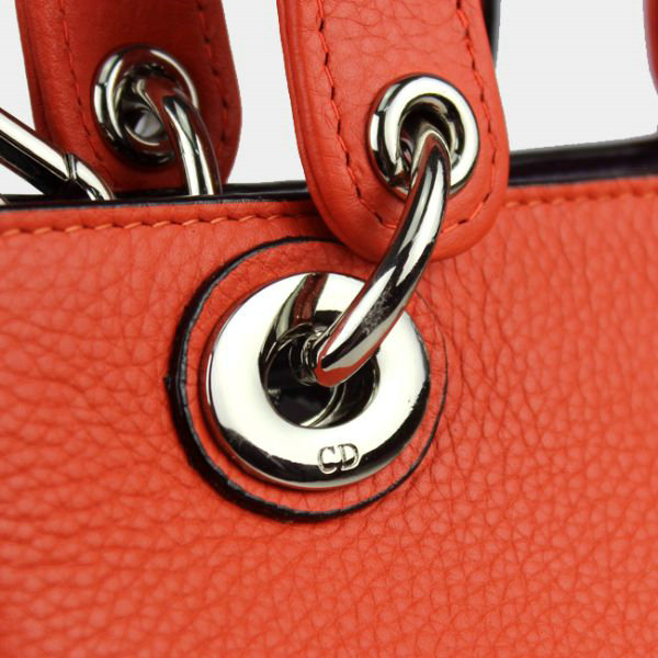 mini dior diorissimo original calfskin leather bag 44375 orange&purple